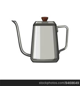 kitchen steel drip kettle cartoon. teapot cup, metal stainless, tea pot kitchen steel drip kettle sign. isolated symbol vector illustration. kitchen steel drip kettle cartoon vector illustration