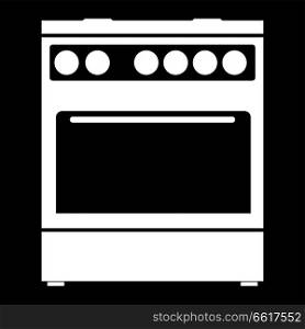 Kitchen stove icon .