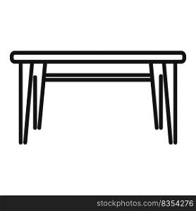 Kitchen table icon outline vector. Wood desk. Top board. Kitchen table icon outline vector. Wood desk