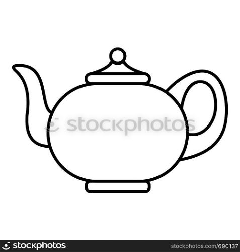 Kitchen teapot icon. Outline illustration of kitchen teapot vector icon for web. Kitchen teapot icon, outline style