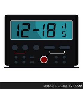 Kitchen timer icon. Flat illustration of kitchen timer vector icon for web. Kitchen timer icon, flat style