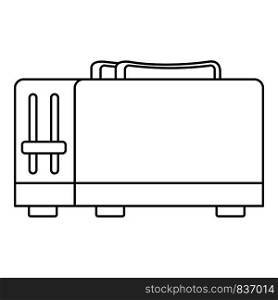 Kitchen toaster icon. Outline kitchen toaster vector icon for web design isolated on white background. Kitchen toaster icon, outline style