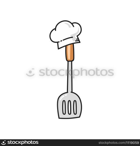 kitchen utensil chef hat theme logo icon sign vector art. kitchen utensil chef hat theme logo icon sign vector