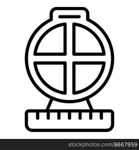 Kitchen waffle maker icon outline vector. Belgian machine. Cooker baking. Kitchen waffle maker icon outline vector. Belgian machine