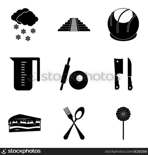 Kitchen work icon set. Simple set of 9 kitchen work vector icons for web design isolated on white background. Kitchen work icon set, simple style