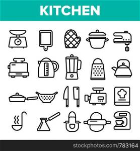 Kitchenware Line Icon Set Vector. Home Kitchen Tools Symbol. Classic Kitchenware Cooking Icons. Web Illustration. Kitchenware Line Icon Set Vector. Home Kitchen Tools Symbol. Classic Kitchenware Cooking Icons. Thin Outline Web Illustration
