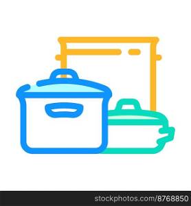 kitchenware pot cooking color icon vector. kitchenware pot cooking sign. isolated symbol illustration. kitchenware pot cooking color icon vector illustration