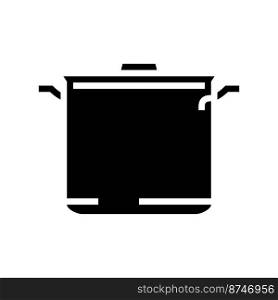 kitchenware pot cooking glyph icon vector. kitchenware pot cooking sign. isolated symbol illustration. kitchenware pot cooking glyph icon vector illustration