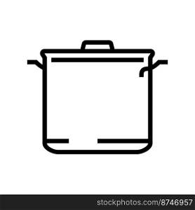 kitchenware pot cooking line icon vector. kitchenware pot cooking sign. isolated contour symbol black illustration. kitchenware pot cooking line icon vector illustration