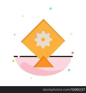 Kite, Festival Abstract Flat Color Icon Template