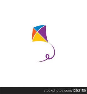 Kite illustration logo vector design