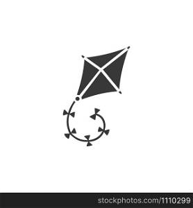 Kite. Isolated icon. Play and game flat vector illustration
