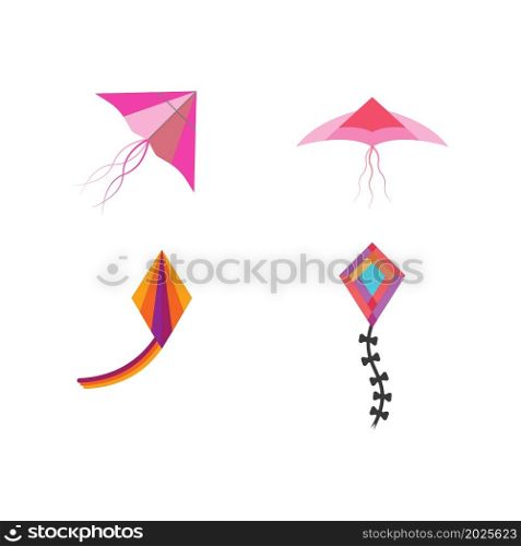 kite logo vector illustration design background.
