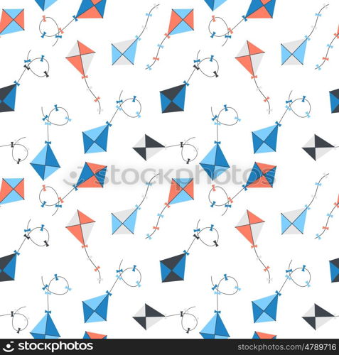 Kite Seamless Pattern Background Vector Illustration EPS10. Kite Seamless Pattern Background Vector Illustration