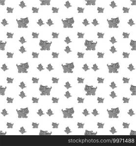 Kitten pattern, illustration, vector on white background