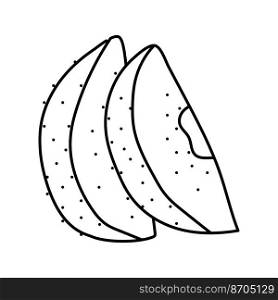 kiwi food line icon vector. kiwi food sign. isolated contour symbol black illustration. kiwi food line icon vector illustration