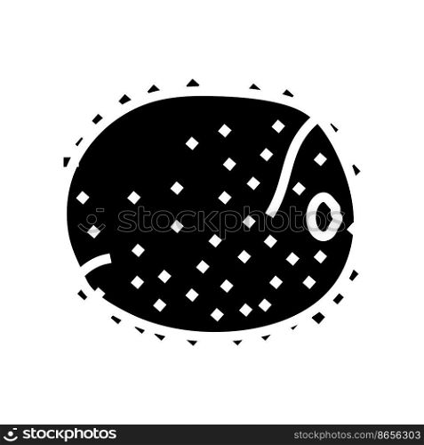 kiwi fresh glyph icon vector. kiwi fresh sign. isolated symbol illustration. kiwi fresh glyph icon vector illustration