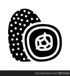 kiwi fruit glyph icon vector. kiwi fruit sign. isolated contour symbol black illustration. kiwi fruit glyph icon vector illustration