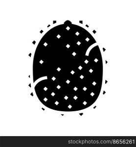 kiwi fruit glyph icon vector. kiwi fruit sign. isolated symbol illustration. kiwi fruit glyph icon vector illustration