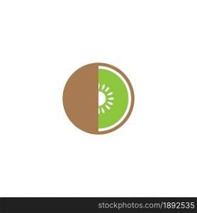 kiwi fruit ico logo vector design
