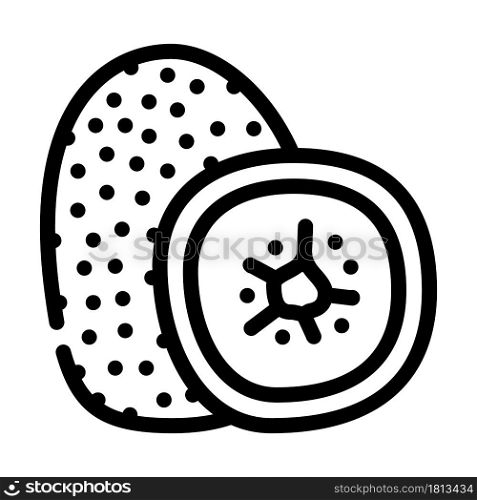 kiwi fruit line icon vector. kiwi fruit sign. isolated contour symbol black illustration. kiwi fruit line icon vector illustration