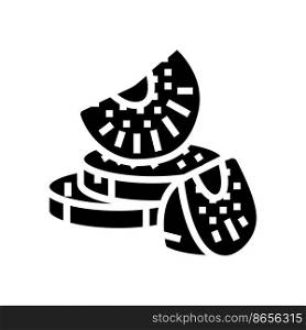 kiwi sweet glyph icon vector. kiwi sweet sign. isolated symbol illustration. kiwi sweet glyph icon vector illustration