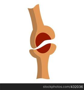 Knee joint icon flat isolated on white background vector illustration. Knee joint icon isolated