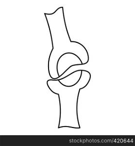 Knee joint icon. Outline illustration of knee joint vector icon for web. Knee joint icon, outline style