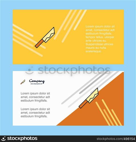 Knife abstract corporate business banner template, horizontal advertising business banner.