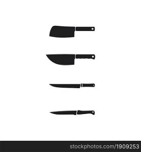 knife and Chef kitchen icon vector Cutlery Kitchen utensils symbol for cooking design logo