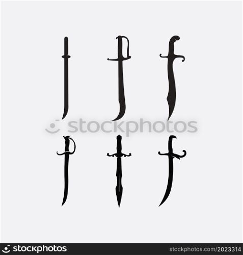 knife and Chef kitchen icon vector Cutlery Kitchen utensils symbol for cooking design logo