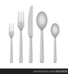 Knife and fork. Cutlery, dishes, coffee spoon, spoon Vector stock illustration. Knife and fork. Cutlery, dishes, coffee spoon, spoon. Vector stock illustration.