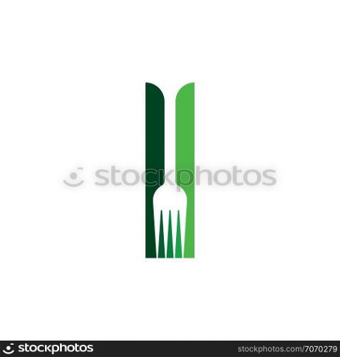 knife and fork logo element icon symbol design