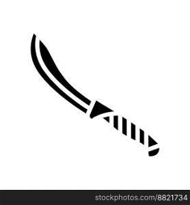 knife butcher glyph icon vector. knife butcher sign. isolated symbol illustration. knife butcher glyph icon vector illustration