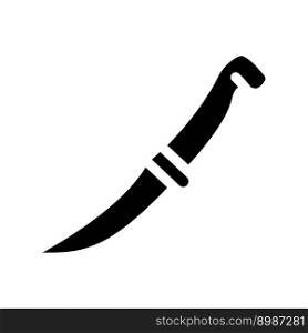 knife butcher glyph icon vector. knife butcher sign. isolated symbol illustration. knife butcher glyph icon vector illustration