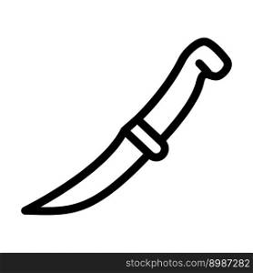 knife butcher line icon vector. knife butcher sign. isolated contour symbol black illustration. knife butcher line icon vector illustration
