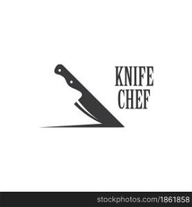 knife cooking chef logo illustration vector design