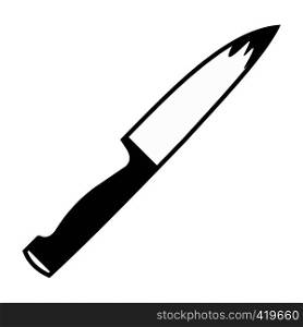 Knife covered with blood black simple icon on a white background. Knife covered with blood black simple icon