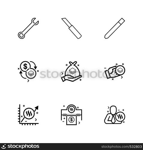 knife , cutter , wrench , crypto currency , stratis , money, coins , crypto , currency, dollar, graph , business, bank , icon, vector, design, flat, collection, style, creative, icons