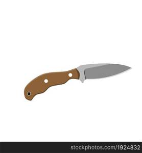 knife for camping, hiking, Vector illustration in flat design. knife for camping, hiking