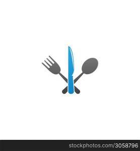 Knife, Fork and spoon icon vector template