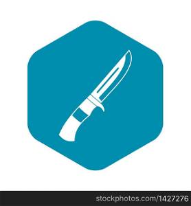 Knife icon in simple style isolated on white background. Cutting symbol. Knife icon, simple style