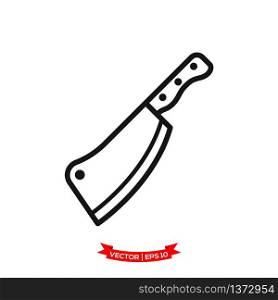 knife icon in trendy flat design, meat knife vector icon, kitchen utensil icon
