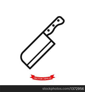 knife icon in trendy flat design, meat knife vector icon, kitchen utensil icon