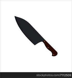 Knife Icon, Kitchen Knife Vector Art Illustration