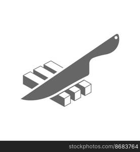 Knife icon logo design illustration vector