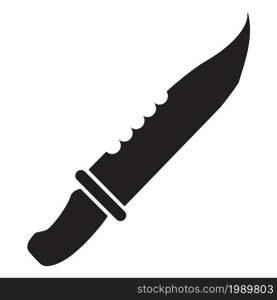 knife icon on white background. edged weapon symbol. flat style.