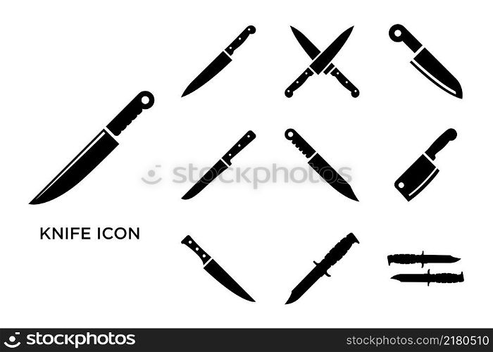 knife icon set vector design template in white background