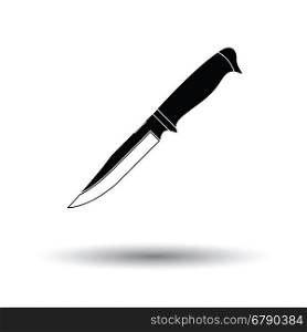 Knife icon. White background with shadow design. Vector illustration.