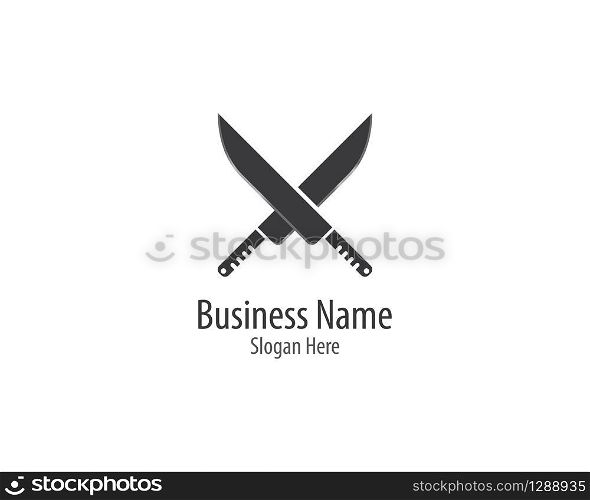 Knife logo template vector icon illustration design